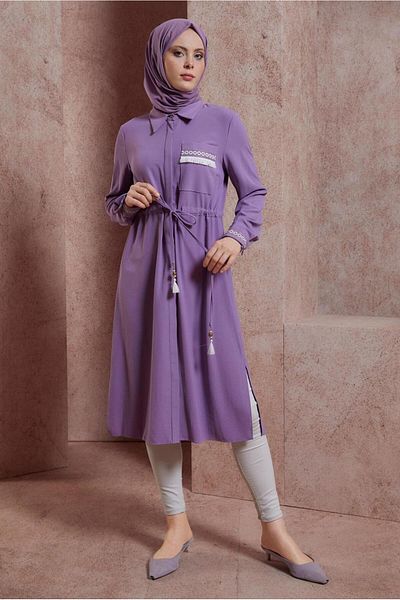 Alvina EMBROIDERED TASSEL DETAIL TUNIC 43625