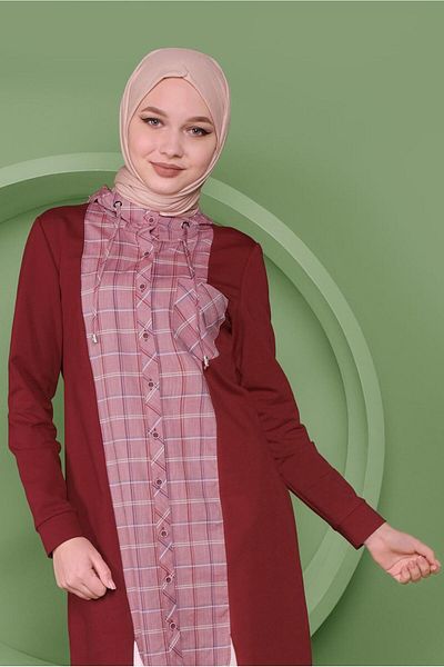 Alvina Purpose Detailed Hooded Tunic 41367