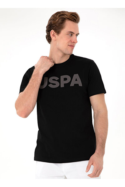 U.S. Polo Assn. U.S. Polo Assn. Bisiklet Yaka Siyah Erkek T-Shirt GEART