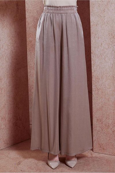 Alvina 70731 Model Pantaloni încrețiți cu textura din satin