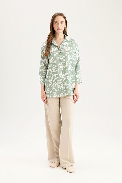 DeFacto Regular Fit Print Long Sleeve Shirt C3818Ax25Sp