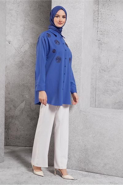 Alvina 45049 Model Bead Embroidered Tunic