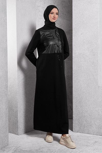 Alvina 45058 Μοντέλο Φόρεμα Hijab - Πέτρα εμπριμέ