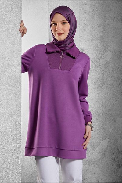 Alvina Zipped Collar Tracksuit Tunic 45287