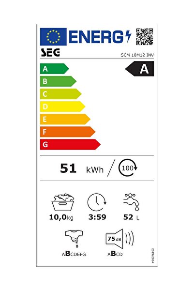 Seg SCM 10M12 INV Çamaşır Makinesi 10 kg