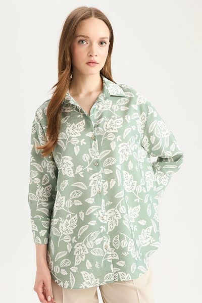 DeFacto Regular Fit Print Long Sleeve Shirt C3818Ax25Sp