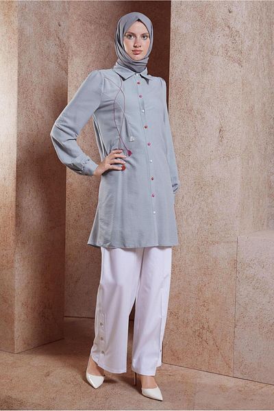 Alvina Hijab Tassel Detailed Tunic - 44591