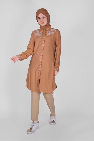 Alvina Lace Buttoned Tunic 41494