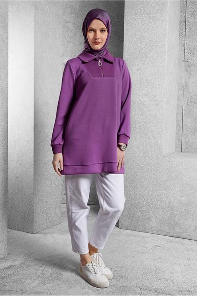 Alvina Zipped Collar Tracksuit Tunic 45287