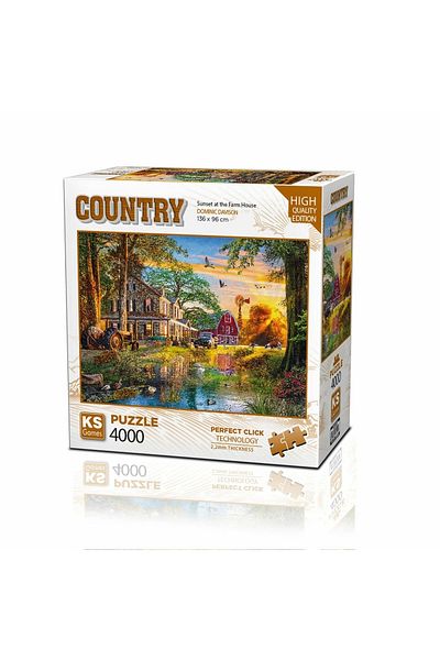 Ks Puzzle 23505 Sunset At The Farm House 4000 Piece Puzzle