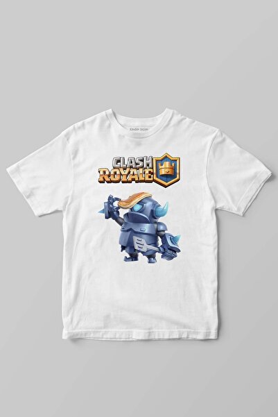 Kendim Seçtim Tricou alb unisex Clash Royale Mini P.E.K.K.A Warrior cu imprim...
