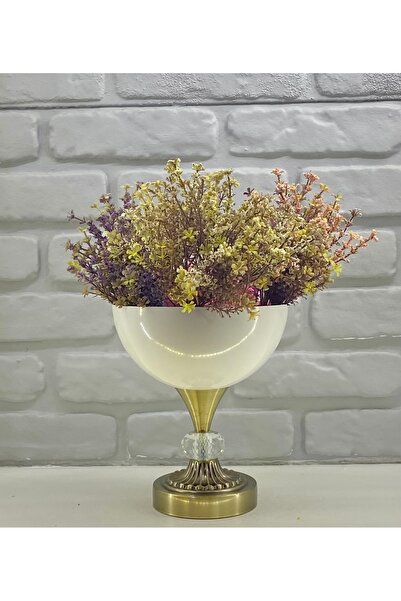 Decodelight ديكور حديث عتيق من الحجر الأبيض بقطر 20 سم ديكور سطح الطاولة