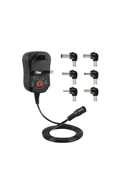 Generic Universal AC and DC Adapter Adjustable Power Adapter 12v2A Adjustable Power Charger with Head Black