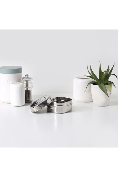 ROYALFORD 10 CM Stainless Steel Square Dabba- RF11701