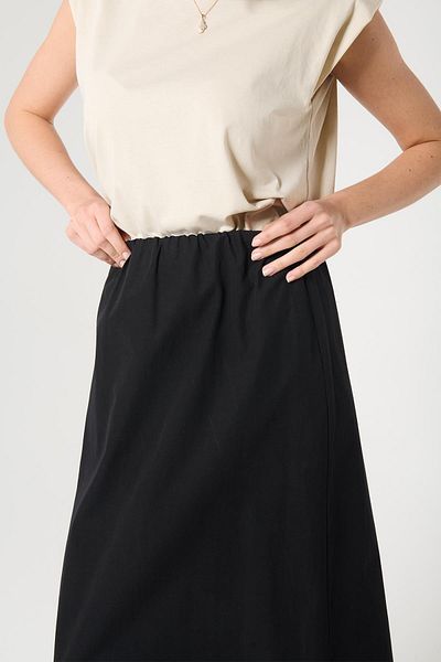 ZYRAH Black Color Pencil Form Long Length Women's Skirt