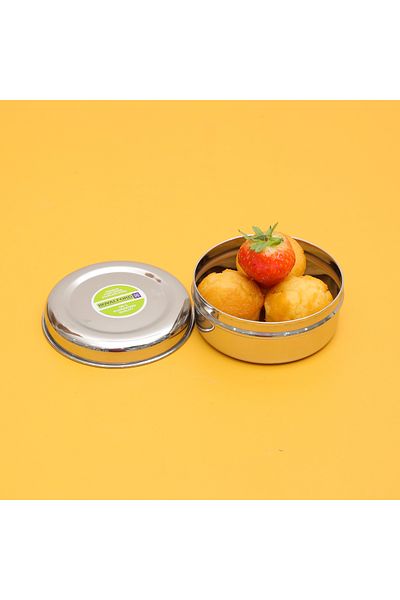 ROYALFORD 10 CM Round Stainless Steel Puri Dabba RF11470