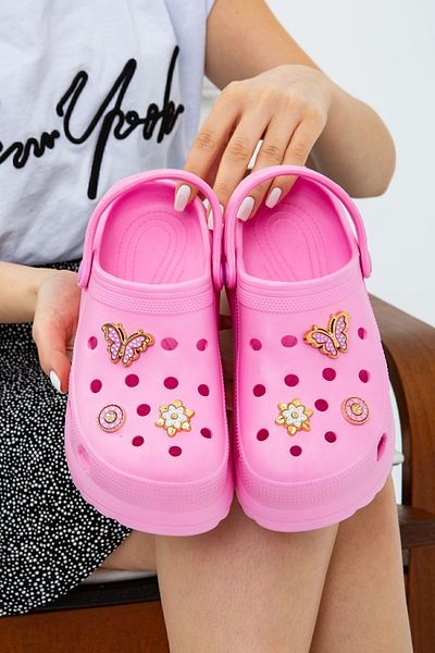 Moda Devrin Daily Water Resistant Sabo Doctor Nurse Hospital and Home Slippers with Pink Accessories