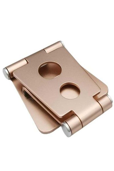 Generic Foldable Metal Mobile Stand MS34 - Gold