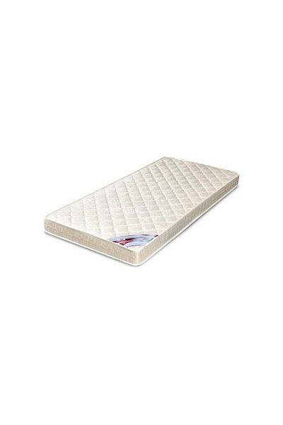 Comfy WHITE KNITTED COTTON FIRM ORTHOPAEDIC WHITE 190 X 90 X 10 CM MEDICATED FLAT SINGLE MATTRESS