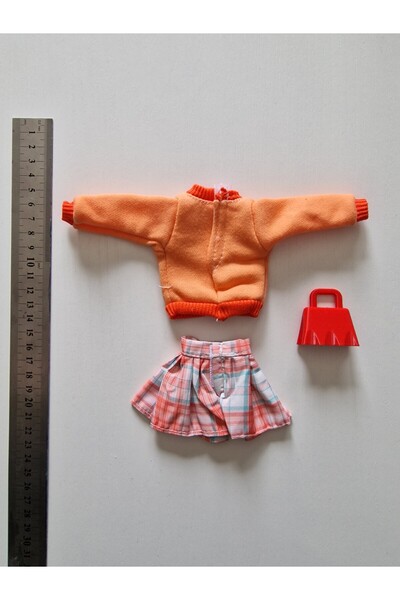 Hobi Kafe Barbi Oyuncak Bebek İçin 3 lü Kıyafet Takımı