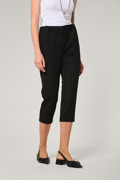 ZYRAH Black Color Lycra Women's Skinny Bermuda