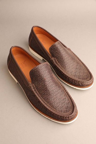Gondol Loafer clasic din piele naturală pentru bărbați maro 42 Ttx.297