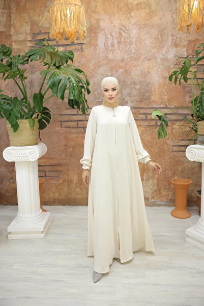 H HİJAB CENTER Ekru Mevlana Ferace Nsr5002