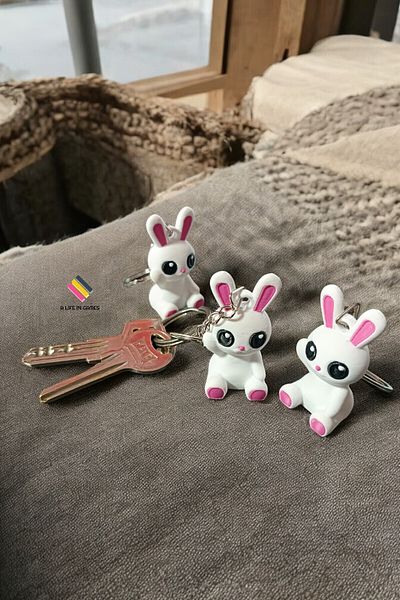 a life in games 3 Luk Tiny Movable Keychain Set - Cute 5cm for Home/Office/Plate/Auto and Couples