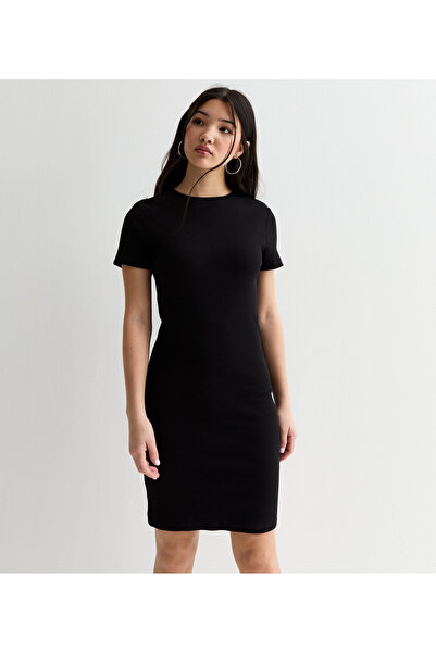 OKULCUBABA Дамска лятна рокля с къс ръкав и прилепваща кройка