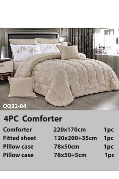 Moon Luxury Embroidered Jacquard Bedspread, 4 Pieces, 220x170cm, 200x120+35cm, 78x50cm, 78x50+5cm, 6kg