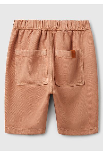 United Colors of Benetton Baby Cinnamon Logo Detailed Elastic Waist Drawstring Patch Pocket Trousers