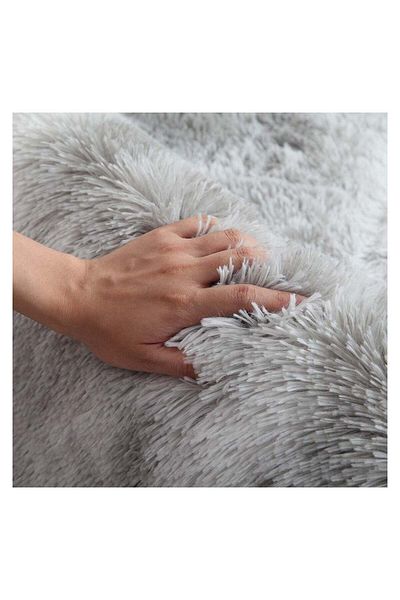 Comfy SOFT & FLUFFY TIE & DYE ANTI SKID BEDROOM/LIVING ROOM CARPET 160 X 210 CM GREY 1