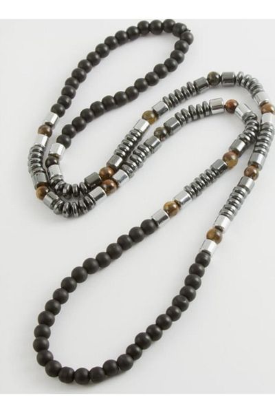 BARKIN Men's Natural Stone Necklace Bracelet Set