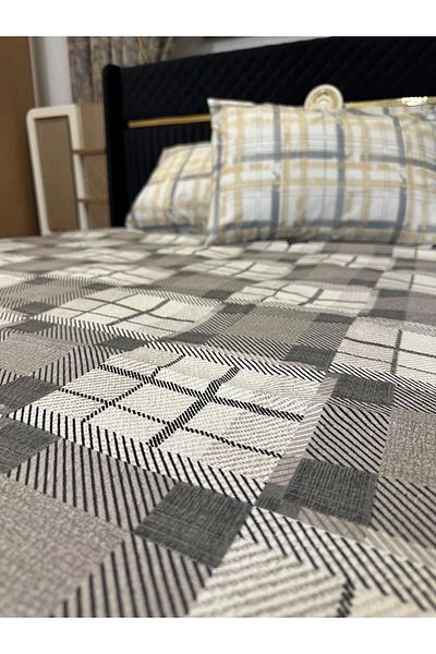 NİVEMESHOME Nivemeshome Brown Patterned 200X230 Single Pique Cover Double
