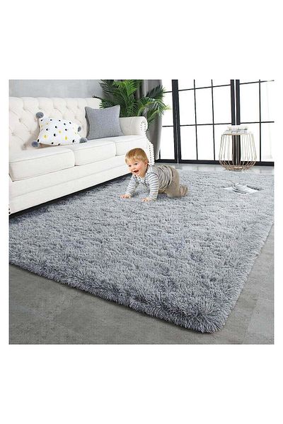 Comfy ULTRA SOFT ANTI SKID GREY 160X210 CM SOFT & FLUFFY FUR CARPET