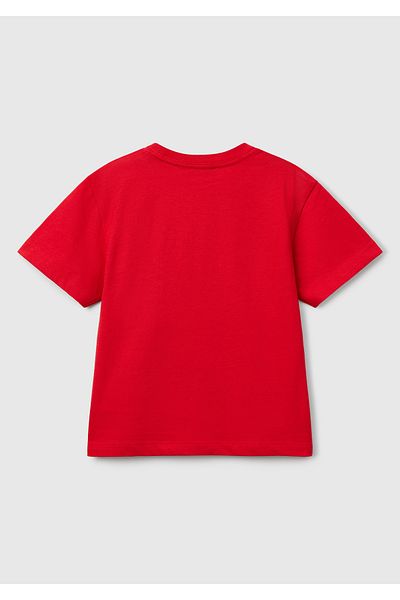 United Colors of Benetton Boy's Red 3D Printed T-Shirt
