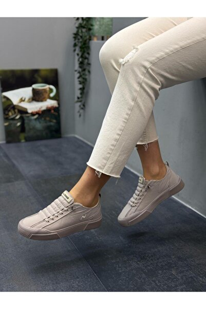 DİVA Champ Bej Keten Kadın Günlük Spor Ayakkabı