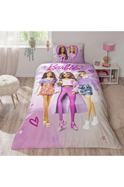 Taç Crown Licensed Barble Shine Single Duvet Cover Set (with Sunglasses Gift)