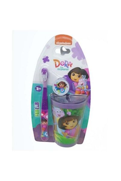 Nickelodeonn Dora Kids Toothbrush with Travel Cover and Suction Cup