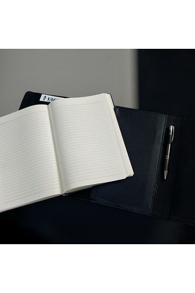 Eren Ofis Handmade Genuine Leather Scrapbook Bag with Key Lock and Pen Set