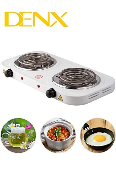 Denx DX2049 -  2000W Electric Double Burner Portable Coil Heating Hot Plate Stove
