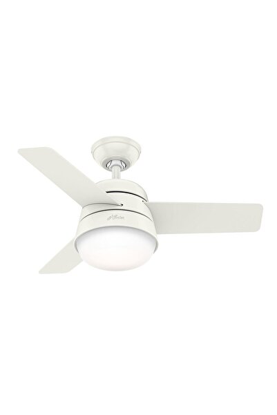 Hunter Fan Finley Taze Beyaz - Aydınlatmalı Tavan Vantilatörü 92 Cm.