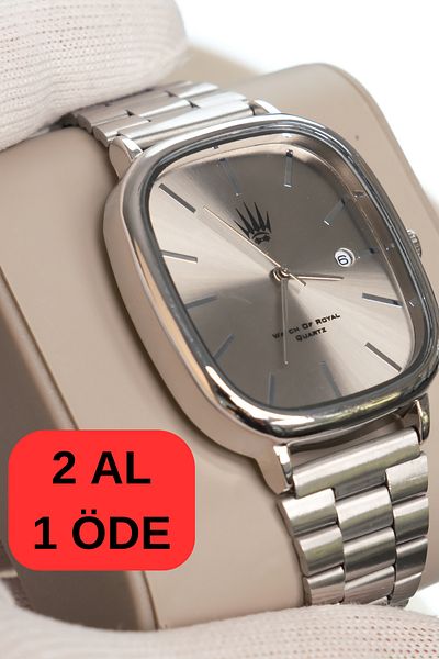 WATCHOFROYAL Classic Time Silver Metallic Wristwatch