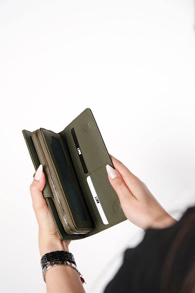 MFT Leather Design Mimosa 6073 Genuine Leather Hand Portfolio Wallet