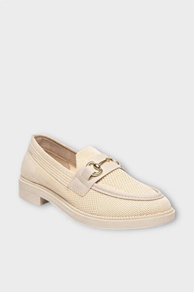 Liger Toka Детальний трикотажний лофер Повсякденне жіноче взуття КРЕМ