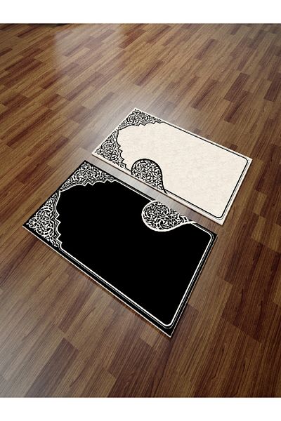 Filamente Heart Couple Prayer Rug Dowry Decorative Digital Printed Non-Slip Base Prayer Rug 70X120