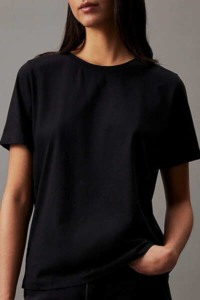 Calvin Klein Kadın Ck Smooth Pamuklu T-Shirt - Siyah