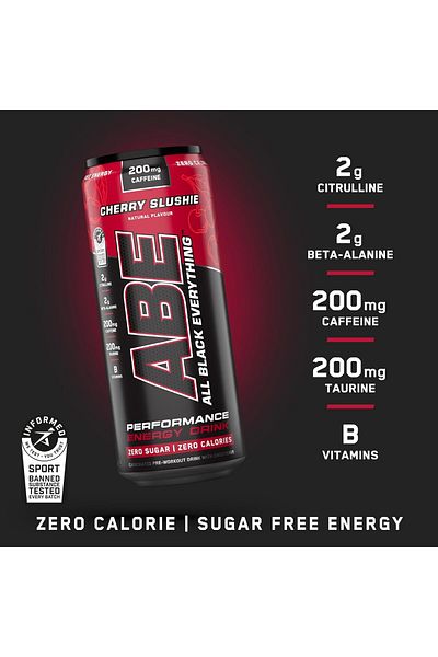 applied nutrition ABE Ultimate Pre Workout Drink, Cherry Slushie, Box of 12 Pieces
