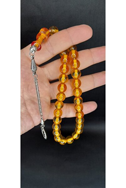 Anemore Collection مسبحة صلاة على شكل عصا باللون الأصفر - قطع كروي T-408