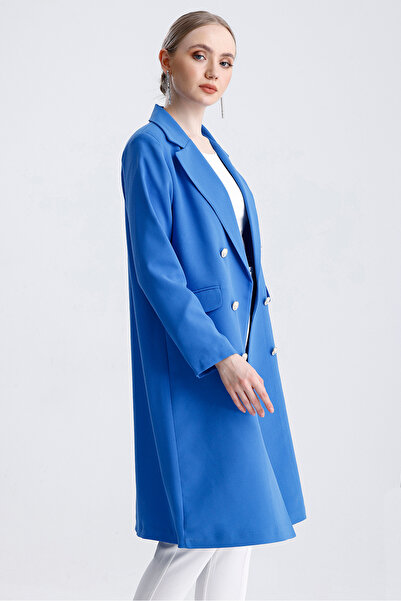 MD trend Жіночий піджак на ґудзиках з підкладкою, довгий піджак оверсайз